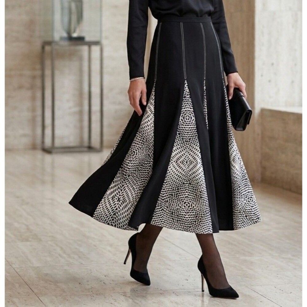 Vintage 80s Roth Le Cover California Skirt Womens Maxi   Tall Size 8 Elegant